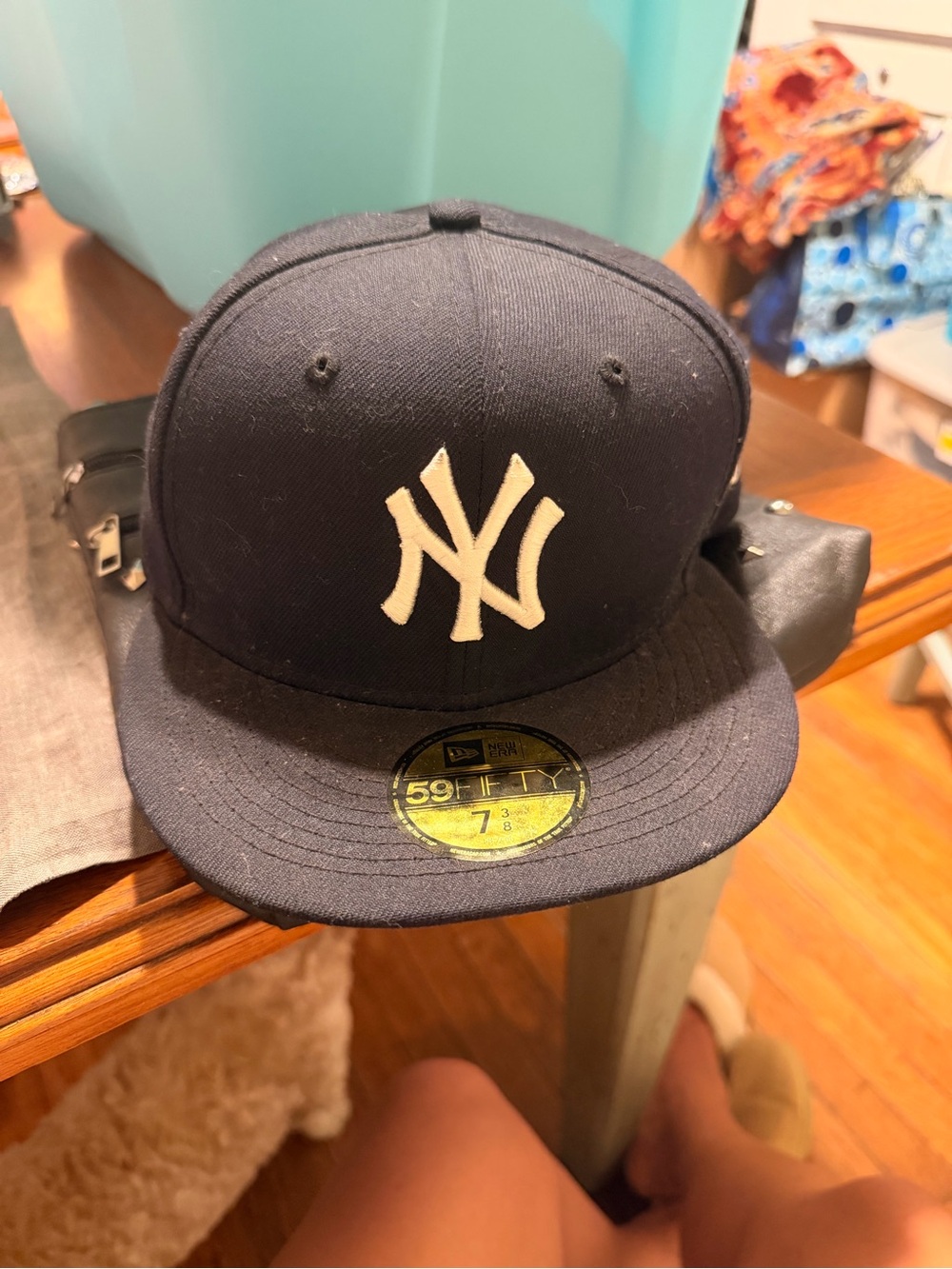 New Era Kids Navy New York Yankees Fitted Cap with White Logo
